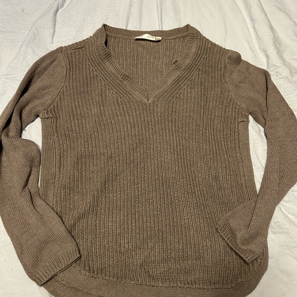 RD Style Sweaters - RD Style V-Neck Sweater - Taupe